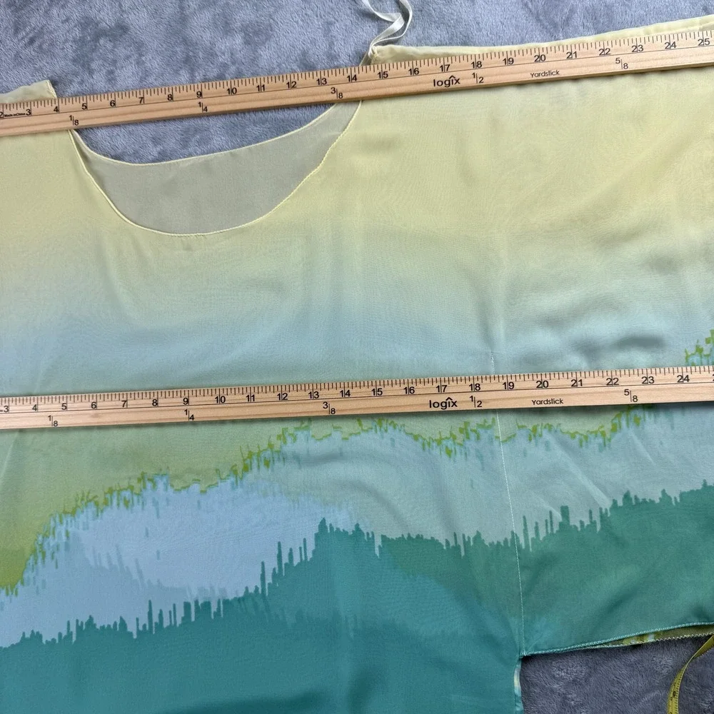 Soma Intimates Kaftan Cover Up Sz S Shirt and Slip Set Abstract Print Nightgown‎
